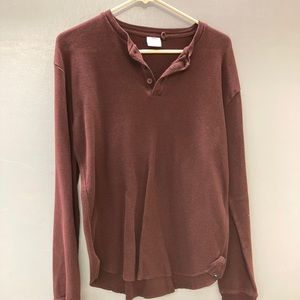 Urban Outfitters Long Sleeve Maroon Thermal size small